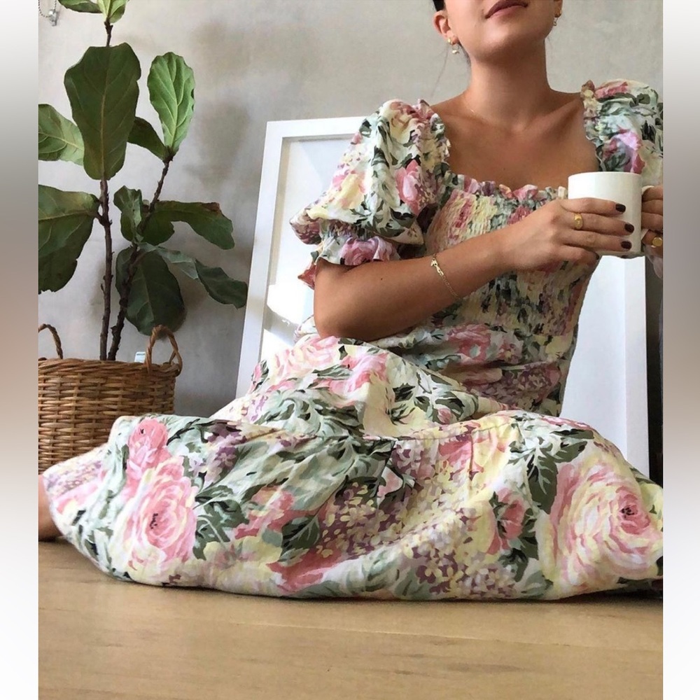FAITHFULL THE BRAND De Christin Midi Dress Venissa Floral - Picture 4 of 15